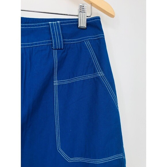 EDIKTED Royal Blue Cargo Pants 100% Cotton Baggy Lightweight Juniors Size L New‎ - Picture 8 of 16